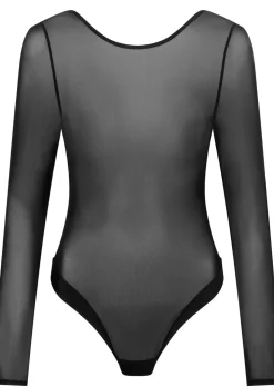 Knickerbox Zadie Long Sleeve Lingerie Body - Black