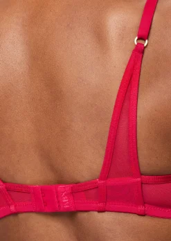 Knickerbox Zadie Non Padded Balcony Bra - Red