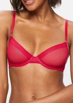 Knickerbox Zadie Non Padded Plunge Bra - Red