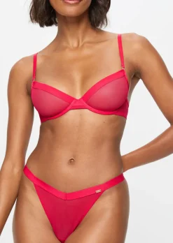 Knickerbox Zadie Non Padded Plunge Bra - Red