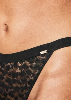 Knickerbox Zadie Textured Brazilian Knickers - Black