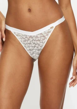 Knickerbox Zadie Textured Brazilian Knickers - White