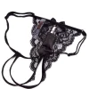 Lace Crotchless Thong with Removable Vibrating Bullet
