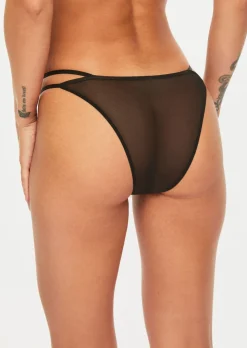 Laced In Love Brazilian Knickers - Black