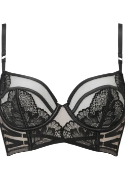 Laced In Love Non Padded Balcony Bra - Black