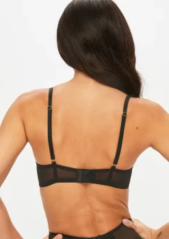 Laced In Love Padded Plunge Bra - Black