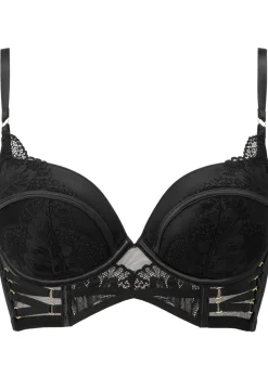 Laced In Love Padded Plunge Bra - Black