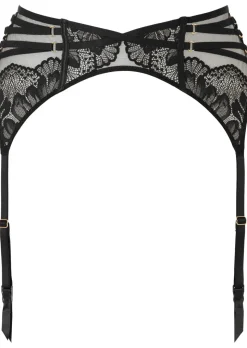 Laced In Love Suspender Belt - Black