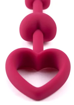 Lovers Heart Shaped Silicone Anal Beads