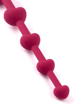 Lovers Heart Shaped Silicone Anal Beads
