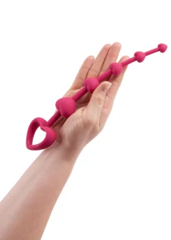 Lovers Heart Shaped Silicone Anal Beads