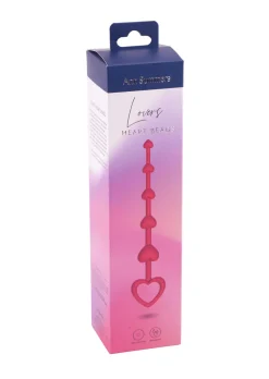 Lovers Heart Shaped Silicone Anal Beads