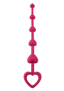 Lovers Heart Shaped Silicone Anal Beads