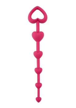 Lovers Heart Shaped Silicone Anal Beads