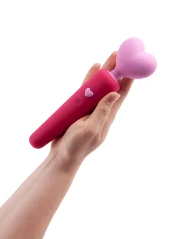 Lovers Heart Silicone Waterproof Vibrating Wand