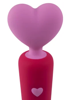 Lovers Heart Silicone Waterproof Vibrating Wand