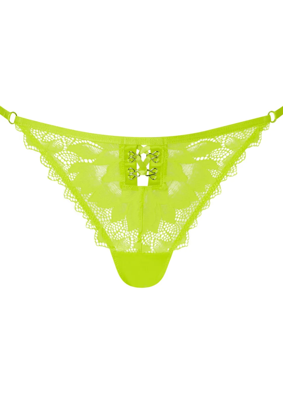 Neon Crush Lace G-String - Lime