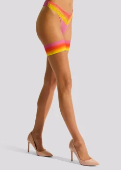 Ombre Top Sheer Hold Ups - Multi