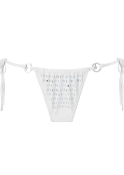 Pacific Pearl Tie Side Cheekini Bikini Bottom - White