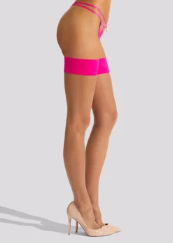Plain Top Hold Ups - Hot Pink