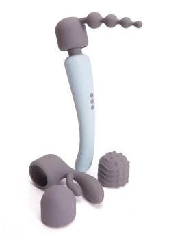 Power Massage Wand Vibrator Set with 3 Interchangeable Attachments