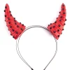 PU Studded Devil Horns Headband