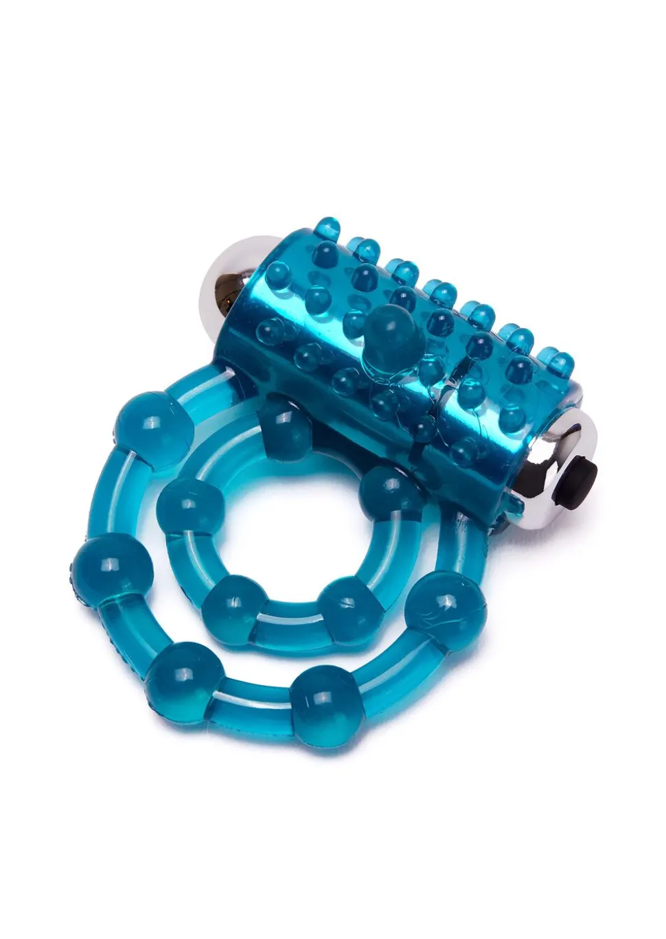 Ribbed Vibrating Cock & Ball Ring with Removable Bullet