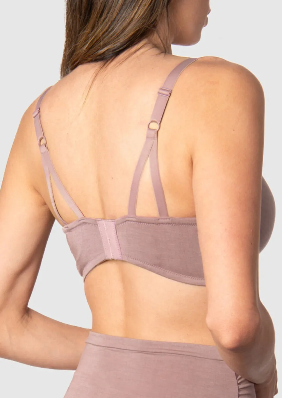 Serenity Bamboo Nursing Bra - Brown