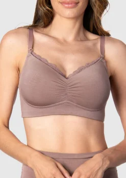 Serenity Bamboo Nursing Bra - Brown