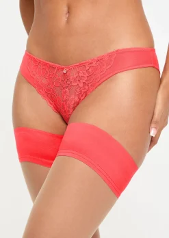 Sexy Lace Brazilian Knickers - Coral