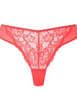 Sexy Lace Brazilian Knickers - Coral