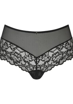 Sexy Lace Crotchless Short - Black