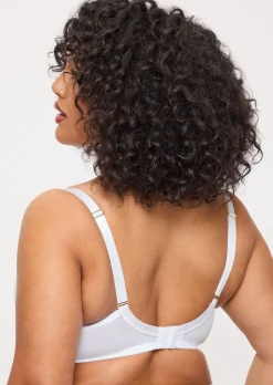 Sexy Lace Fuller Bust Non Padded Plunge Bra - White
