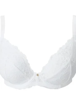 Sexy Lace Non Padded Fuller Bust Plunge Bra - Pack of 2 - White