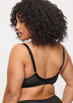 Sexy Lace Non Padded Fuller Bust Plunge Bra - Pack of 2 - Black