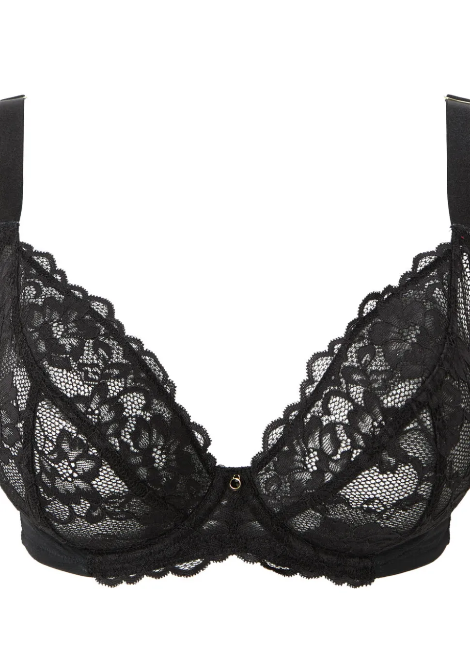 Sexy Lace Non Padded Fuller Bust Plunge Bra - Pack of 2 - Black