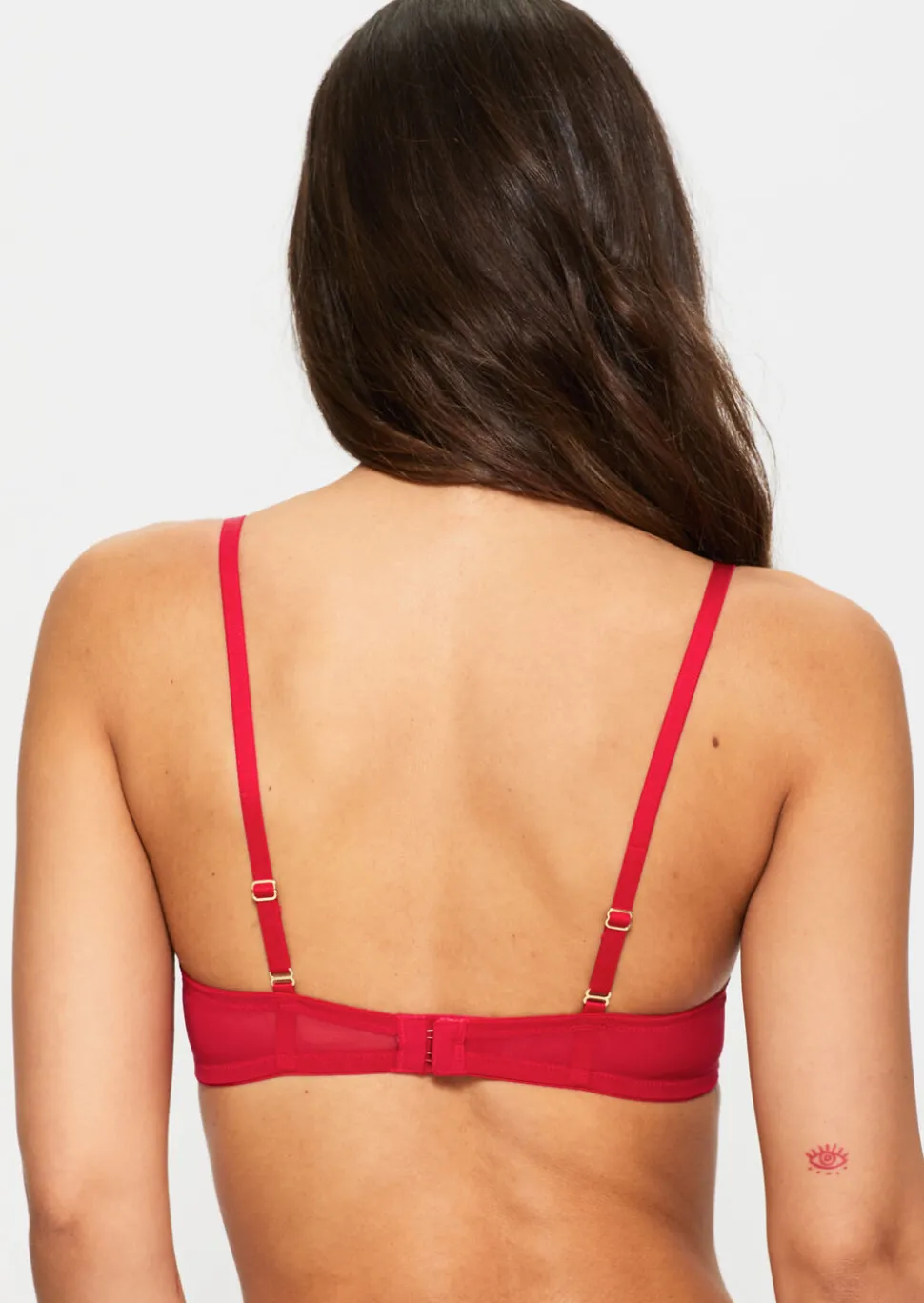 Sexy Lace Non Padded Plunge Bra - Red