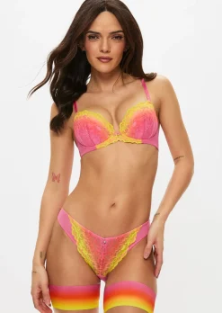 Sexy Lace Ombre Brazilian Knickers - Multi
