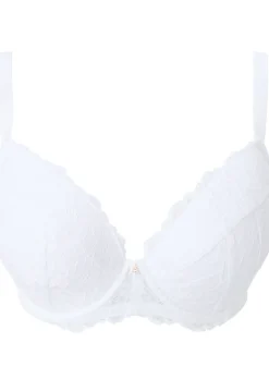 Sexy Lace Padded Balcony Bra - White