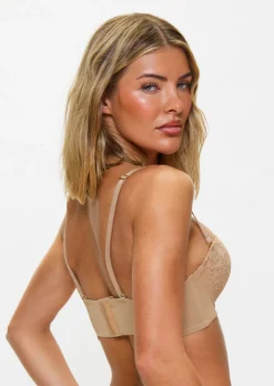 Sexy Lace Padded Multiway Bra - Nude 01