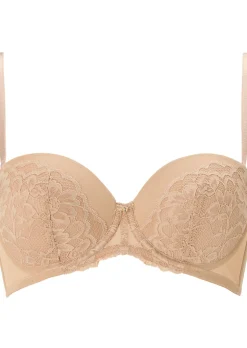 Sexy Lace Padded Multiway Bra - Nude 01