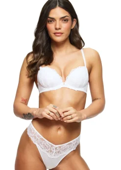 Sexy Lace Padded Plunge Bra - Pack of 2 - Assorted