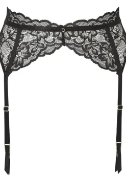 Sexy Lace Suspender Belt - Black