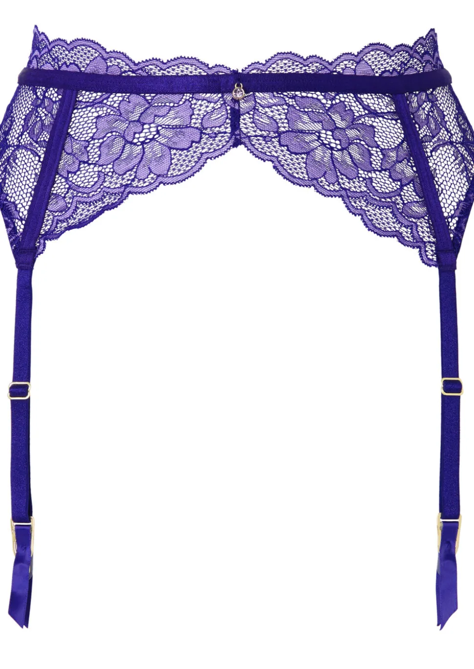Sexy Lace Suspender Belt - Dark Purple