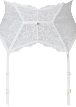 Sexy Lace Waspie Suspender - White