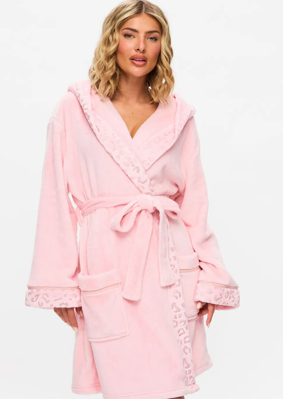 Signature Sparkle Fluffy Robe - Pale Pink