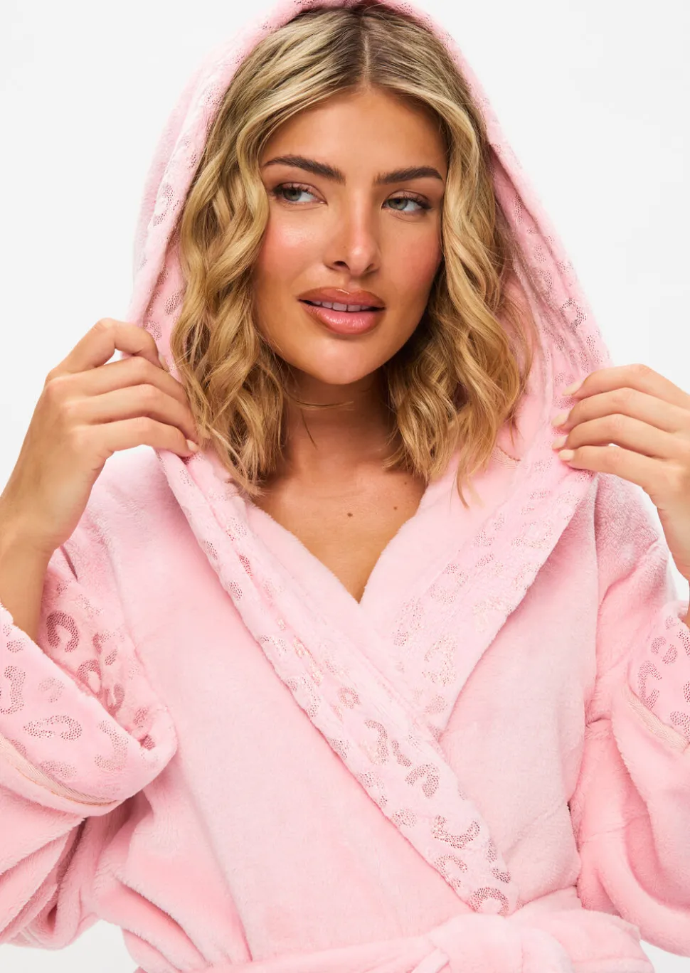 Signature Sparkle Fluffy Robe - Pale Pink