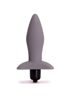 Slimline Vibrating Silicone Butt Plug with Removable Bullet