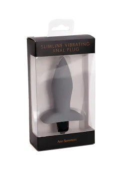 Slimline Vibrating Silicone Butt Plug with Removable Bullet