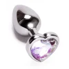 Small Jewelled Heart Metal Butt Plug